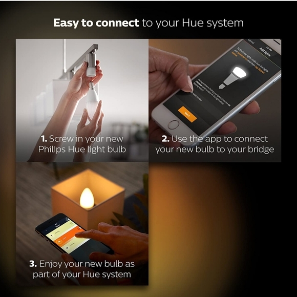 Philips Hue White Ambiance Decorative Candle 40W Dimmable LED Smart Bulb. - Picture 8 of 8